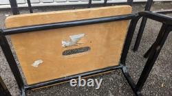 Vintage School Lab Science Wood And Metal Stools X 4