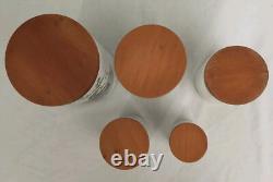 Vintage Set of 5 Portmeirion Birds of Britain Storage Container Canister Jars