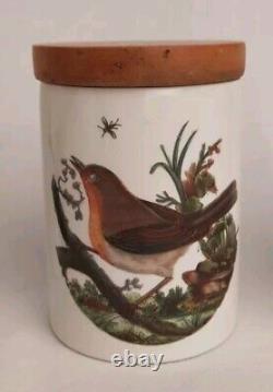 Vintage Set of 5 Portmeirion Birds of Britain Storage Container Canister Jars