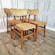 Vintage Set X4 Laitest Retro Dining Kitchen Chairs Mid Century Danish Mcm