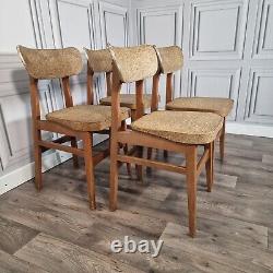 Vintage Set x4 Laitest Retro Dining Kitchen Chairs Mid Century Danish MCM