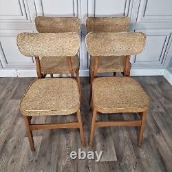 Vintage Set x4 Laitest Retro Dining Kitchen Chairs Mid Century Danish MCM