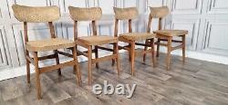 Vintage Set x4 Laitest Retro Dining Kitchen Chairs Mid Century Danish MCM