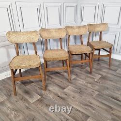 Vintage Set x4 Laitest Retro Dining Kitchen Chairs Mid Century Danish MCM