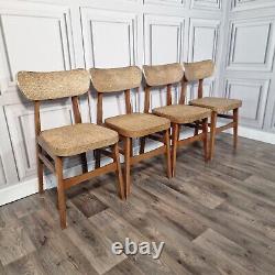 Vintage Set x4 Laitest Retro Dining Kitchen Chairs Mid Century Danish MCM
