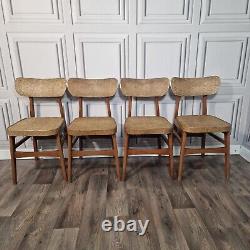 Vintage Set x4 Laitest Retro Dining Kitchen Chairs Mid Century Danish MCM