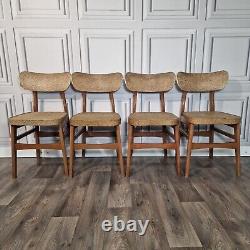 Vintage Set x4 Laitest Retro Dining Kitchen Chairs Mid Century Danish MCM