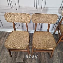 Vintage Set x4 Laitest Retro Dining Kitchen Chairs Mid Century Danish MCM