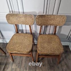 Vintage Set x4 Laitest Retro Dining Kitchen Chairs Mid Century Danish MCM