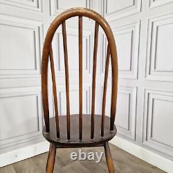 Vintage Set x6 Ercol Spindle HoopBack Quaker Dining Kitchen Chairs Retro