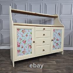 Vintage Sideboard Cabinet Shabby Chic Solid Pine Wooden Kitchen Washstand Retro