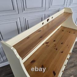 Vintage Sideboard Cabinet Shabby Chic Solid Pine Wooden Kitchen Washstand Retro
