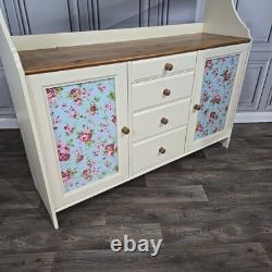 Vintage Sideboard Cabinet Shabby Chic Solid Pine Wooden Kitchen Washstand Retro