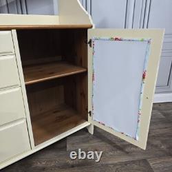 Vintage Sideboard Cabinet Shabby Chic Solid Pine Wooden Kitchen Washstand Retro