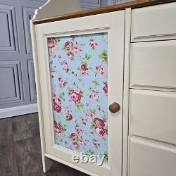 Vintage Sideboard Cabinet Shabby Chic Solid Pine Wooden Kitchen Washstand Retro