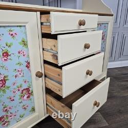 Vintage Sideboard Cabinet Shabby Chic Solid Pine Wooden Kitchen Washstand Retro