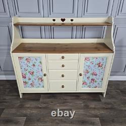 Vintage Sideboard Cabinet Shabby Chic Solid Pine Wooden Kitchen Washstand Retro