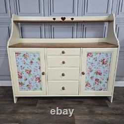 Vintage Sideboard Cabinet Shabby Chic Solid Pine Wooden Kitchen Washstand Retro