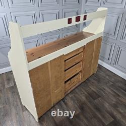 Vintage Sideboard Cabinet Shabby Chic Solid Pine Wooden Kitchen Washstand Retro