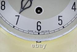 Vintage Smiths Enfield Cream 1950s 1960s Kitchen Wall Clock Enamel Metal MCM