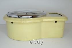 Vintage Smiths Enfield Cream 1950s 1960s Kitchen Wall Clock Enamel Metal MCM