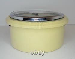 Vintage Smiths Enfield Cream 1950s 1960s Kitchen Wall Clock Enamel Metal MCM