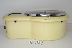 Vintage Smiths Enfield Cream 1950s 1960s Kitchen Wall Clock Enamel Metal MCM