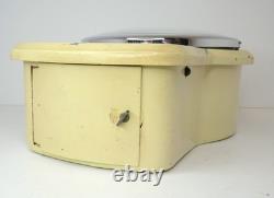 Vintage Smiths Enfield Cream 1950s 1960s Kitchen Wall Clock Enamel Metal MCM