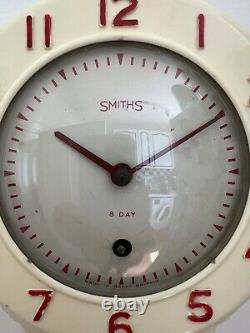 Vintage Smiths Enfield Kitchen Wall Clock Excellent Original Working Condition