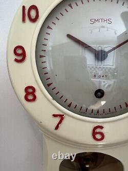 Vintage Smiths Enfield Kitchen Wall Clock Excellent Original Working Condition