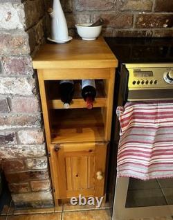 Vintage Solid Pine Kitchen Units, Cupboard And Beech Worktop
