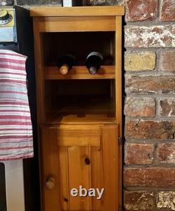 Vintage Solid Pine Kitchen Units, Cupboard And Beech Worktop