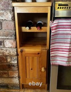 Vintage Solid Pine Kitchen Units, Cupboard And Beech Worktop