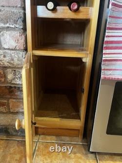 Vintage Solid Pine Kitchen Units, Cupboard And Beech Worktop