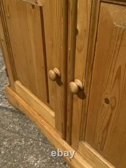 Vintage Solid Pine Welsh Dresser Sideboard Plate Rack Farmhouse Kitchen Retro