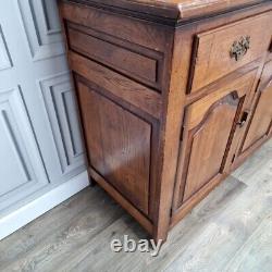 Vintage Solid Wood Antique Oak Welsh Dresser Country Farmhouse Style Kitchen
