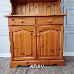 Vintage Solid Wood Pine Welsh Dresser Rustic Country Farmhouse Style Kitchen