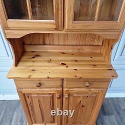 Vintage Solid Wood Pine Welsh Dresser Rustic Country Farmhouse Style Kitchen