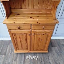 Vintage Solid Wood Pine Welsh Dresser Rustic Country Farmhouse Style Kitchen