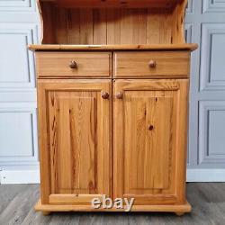 Vintage Solid Wood Pine Welsh Dresser Rustic Country Farmhouse Style Kitchen