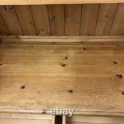 Vintage Solid Wood Pine Welsh Dresser Rustic Country Farmhouse Style Kitchen