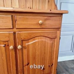 Vintage Solid Wood Pine Welsh Dresser Rustic Country Farmhouse Style Kitchen