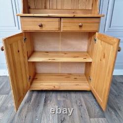 Vintage Solid Wood Pine Welsh Dresser Rustic Country Farmhouse Style Kitchen