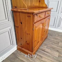 Vintage Solid Wood Pine Welsh Dresser Rustic Country Farmhouse Style Kitchen