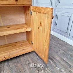 Vintage Solid Wood Pine Welsh Dresser Rustic Country Farmhouse Style Kitchen