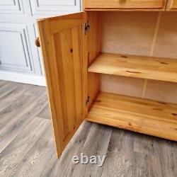 Vintage Solid Wood Pine Welsh Dresser Rustic Country Farmhouse Style Kitchen