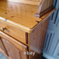 Vintage Solid Wood Pine Welsh Dresser Rustic Country Farmhouse Style Kitchen