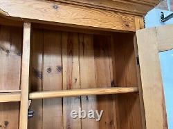 Vintage Solid Wood Pine Welsh Dressing Kitchen Display Cabinet