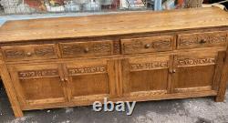 Vintage Solid Wood sideboard cabinet Dresser Oak Charm White Rose Old Ercol