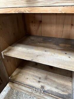 Vintage Solid Wooden Pine Kitchen Welsh Dresser with Cabinet Bottom